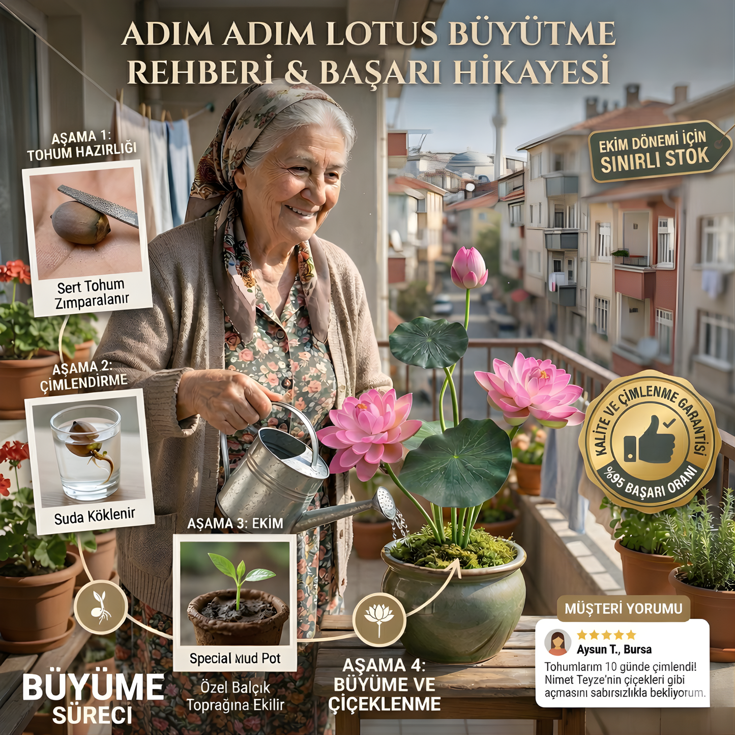 Lotus Çiçeği Yetiştirme Kiti™